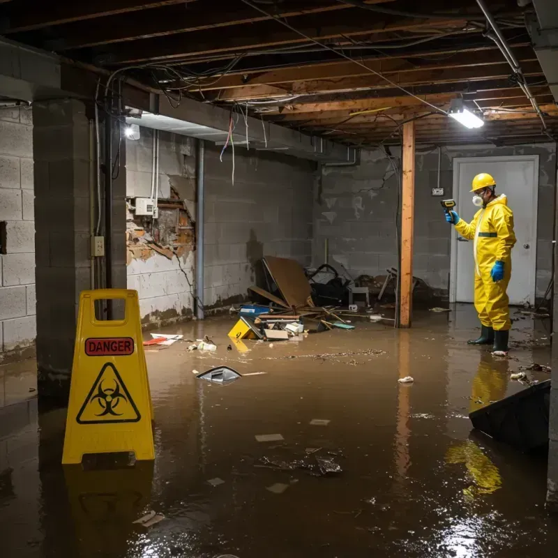 Flooded Basement Electrical Hazard in Middletown, CA Property